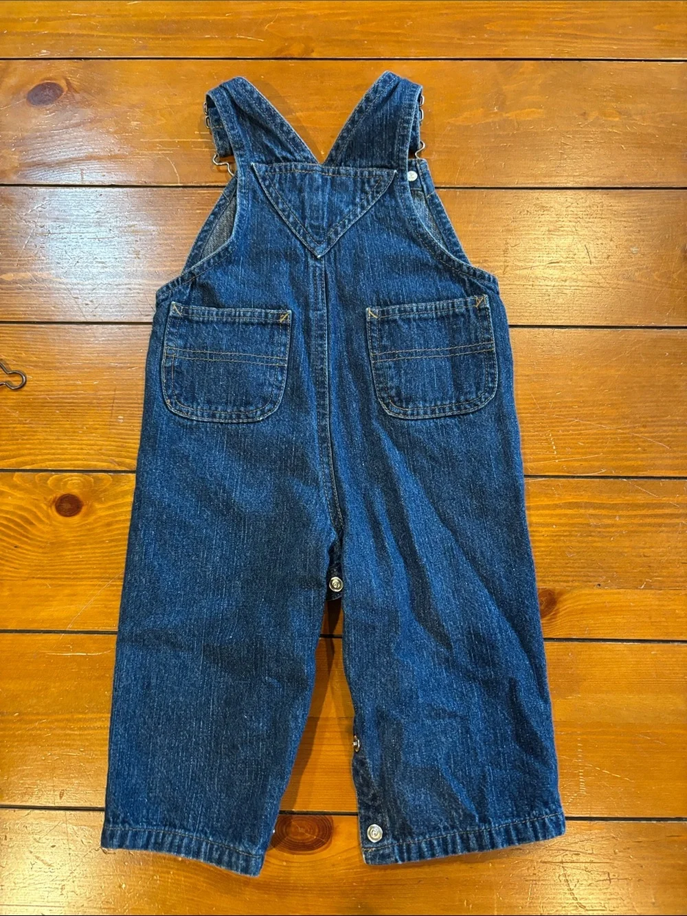 Arizona Jean Company Blue Denim Kids Overalls Size 6-9 Months GUC